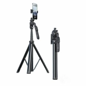 YESIDO SF17 multifunctional metal selfie stick tripod with Bluetooth remote for smartphones and cameras
