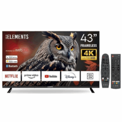 KB ELEMENTS 43″ LED TV UHD 4K SMART FRAMELESS