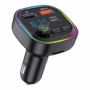 KAKUSIGA KSC-1065 car FM transmitter with dual fast-charging ports and LED display