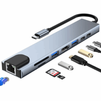 8 in 1 USB C Multifunctional Docking Station Hub