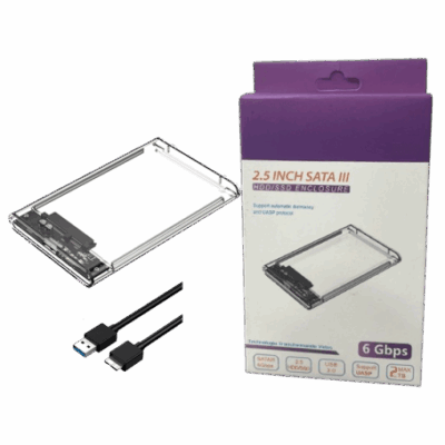 Board-x Hdd Enclosure Sata 2.5 inch USB 3.0 Transparent