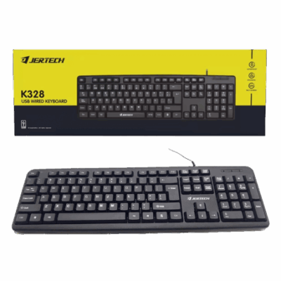 Jertech K328 Waterproof Wired Keyboard – EN/AR