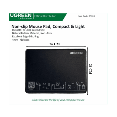 Ugreen CY016 – Compact Non-Slip Mouse Pad