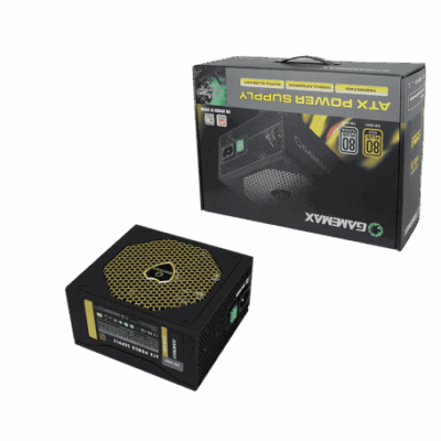Gamemax Power Supply 500W Semi Modular 14Cm Fan 85 plus Gold
