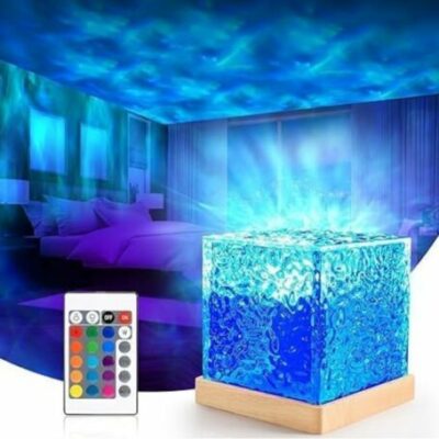 Dynamic Water Pattern Night Light – USB & Remote Control